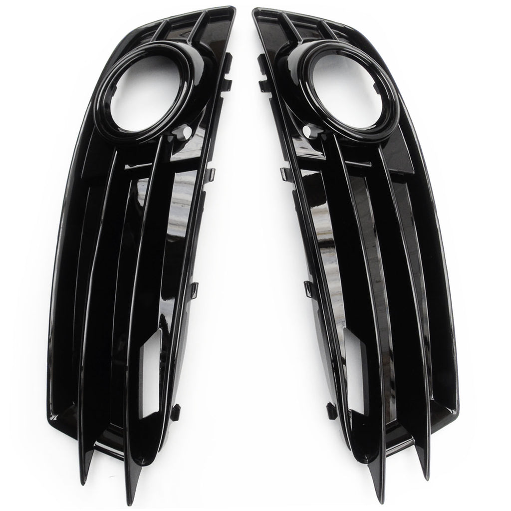 Front Bumper Grille Fog Light Trim - Left Side For Audi A3 8P (2008-2012) - Black