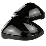 Gloss Black Door Wing Mirror Covers Caps For Audi A4 And A5