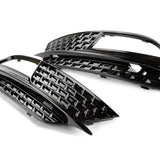 Audi A5 2012-2016 RS5 Style Honeycomb Black Front Grilles and Fog Light Covers Kit