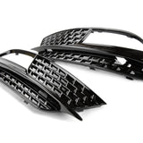 All Gloss Black Fog Light Grilles Covers Pair For Audi A5 05-08 S-line