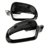 Gloss Black Painted Door Wing Mirror Covers Pair Left Right Side To Fit Skoda Octavia Mk2