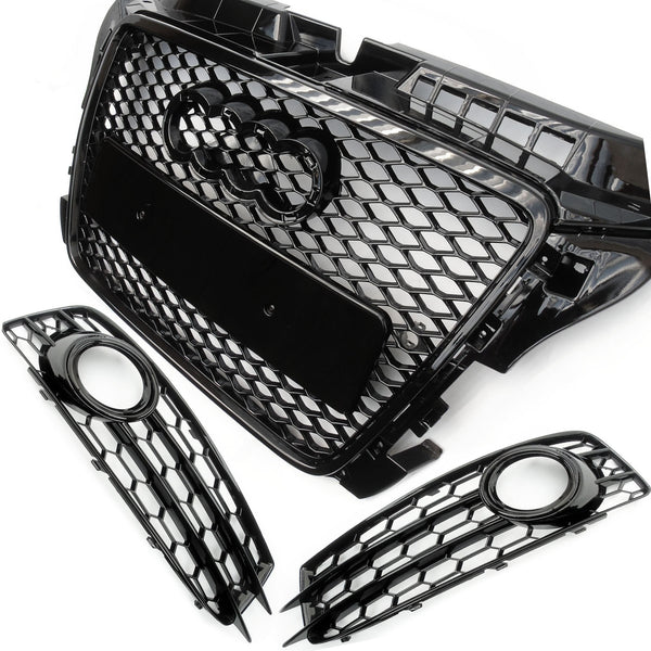 Fits for Audi A3 8P 8PA S-Line Mesh Grill Debadged Front Grill Embleholder  : : Automotive