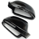 Audi A3 A4 A5 A6 Q3 Gloss Black Wing Mirror Covers Caps Pair Left Right