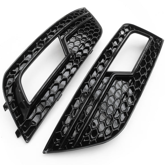 Audi A4 2012-2015 Honeycomb Mesh RS4 Style Front Bumper Grilles