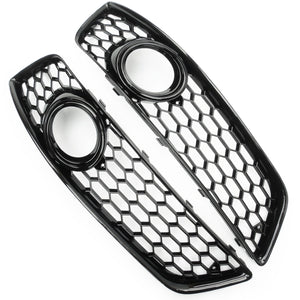Audi A3 8P 2008-12 Honeycomb RS Style Fog Light Grilles Covers Pair