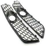 Audi A3 8P 2008-12 Honeycomb RS Style Fog Light Grilles Covers Pair