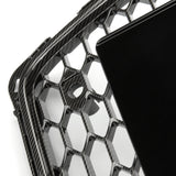 Audi A4 B8 RS4 Style Carbon Fibre Honeycomb Front Grille & Fogs Kit