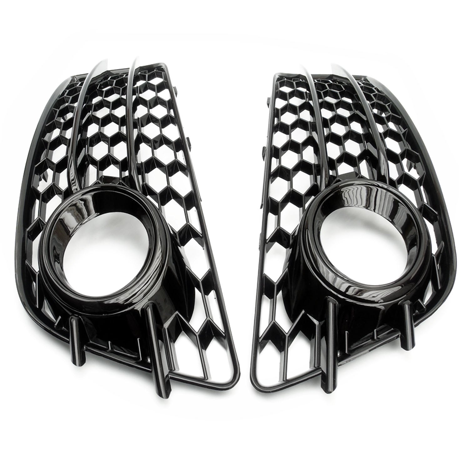 Honeycomb Front Fog Light Grille Cover Bezels For 2009-2012 Audi A4 B8 RS4 Style Honeycomb Front Fog Light Grille Cover Bezels For 2009-2012 Audi A4 B8 RS4 Style