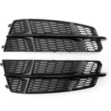 Audi A6 C7 S-Line Black Edition Fog Light Grilles Covers Pair Left Right