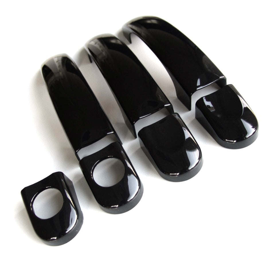 Gloss Black Door Handles Covers VW T5 T6 Transporter & Caddy Van