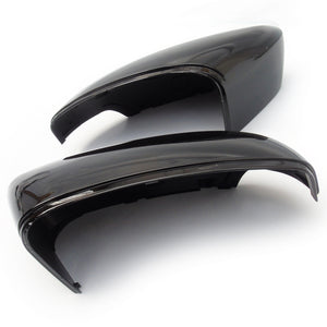 Skoda Fabia 2014- 2020 Gloss Black Door Wing Mirror Covers Caps Pair