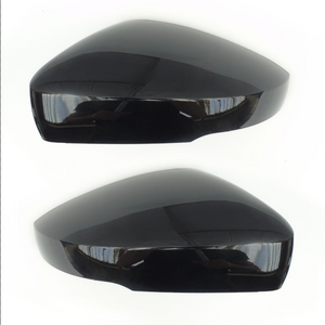 VW Polo 6r 6c Metallic Black Wing Mirror Covers Caps Left & Right