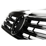 VW Passat B7 2010-14 All Gloss Black Front Bumper Grilles & Fog Kit