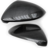VW Golf mk7 Black Carbon Fibre Effect Door Wing Mirror Covers Caps