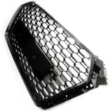 Audi A4 B9 RS4 Style Honeycomb Mesh Gloss Black Front Grille