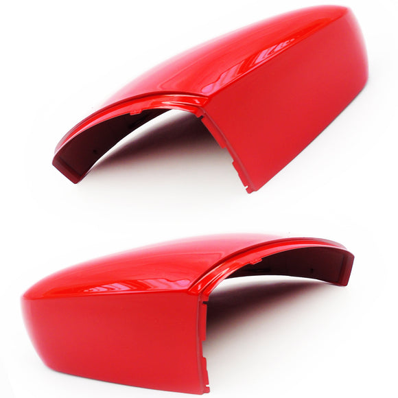 VW Polo 2009-2017 Flash Red Wing Mirror Covers Pair  Left & Right
